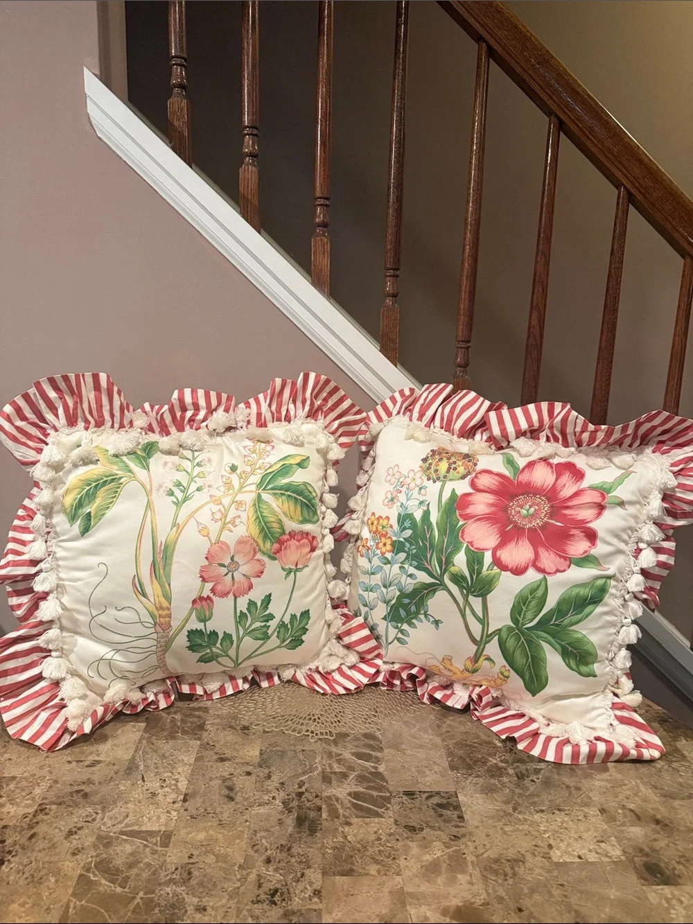 Legacy “A Ryan Company” Floral Throw Pillows, Set of 2
